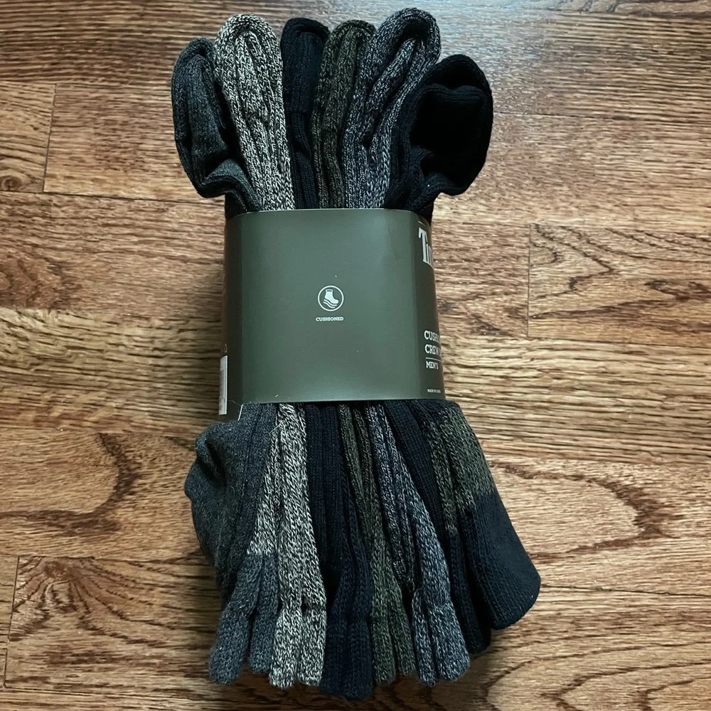 NWT Men’s Timberland 6 pack cushioned crew sock - Picture 2 of 3